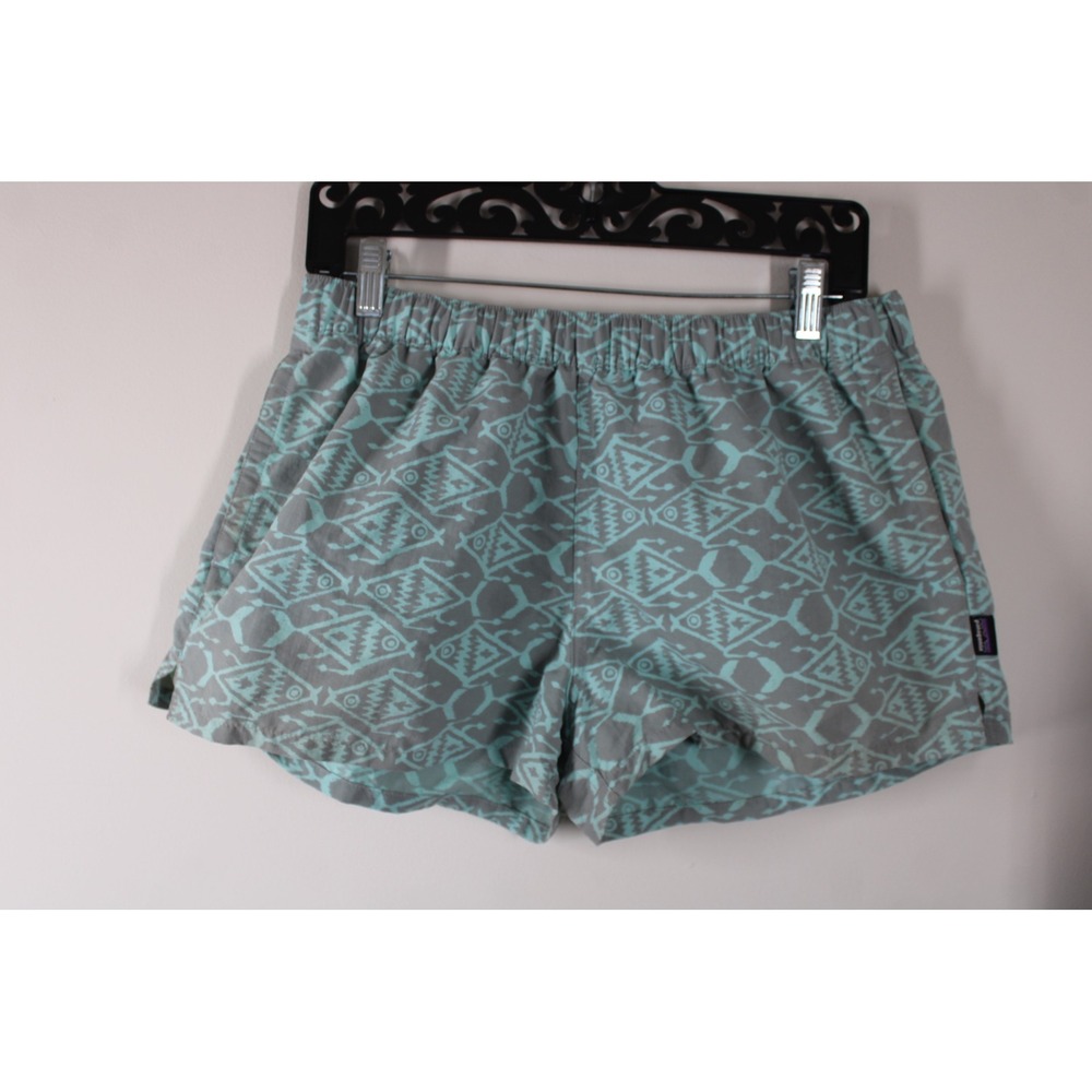 Patagonia L Green Pattern Baggies Shorts 2" Inseam STY57042 Activewear